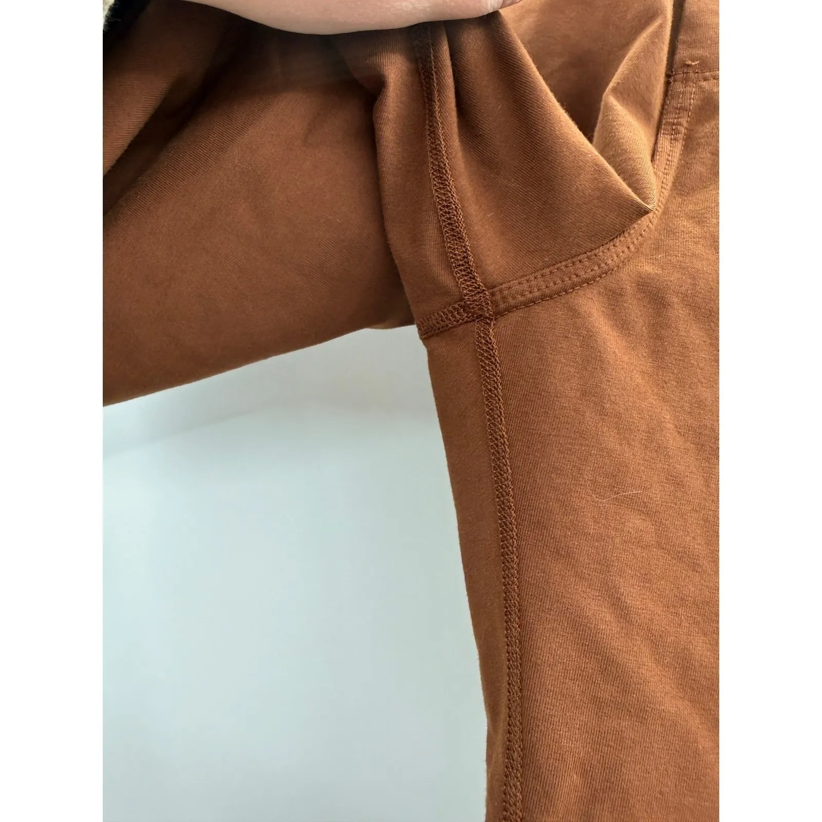 Frank & Eileen Murphy Cropped Trouser Pants Size XL Cinnamon Stretch Slim Fit - Image 5