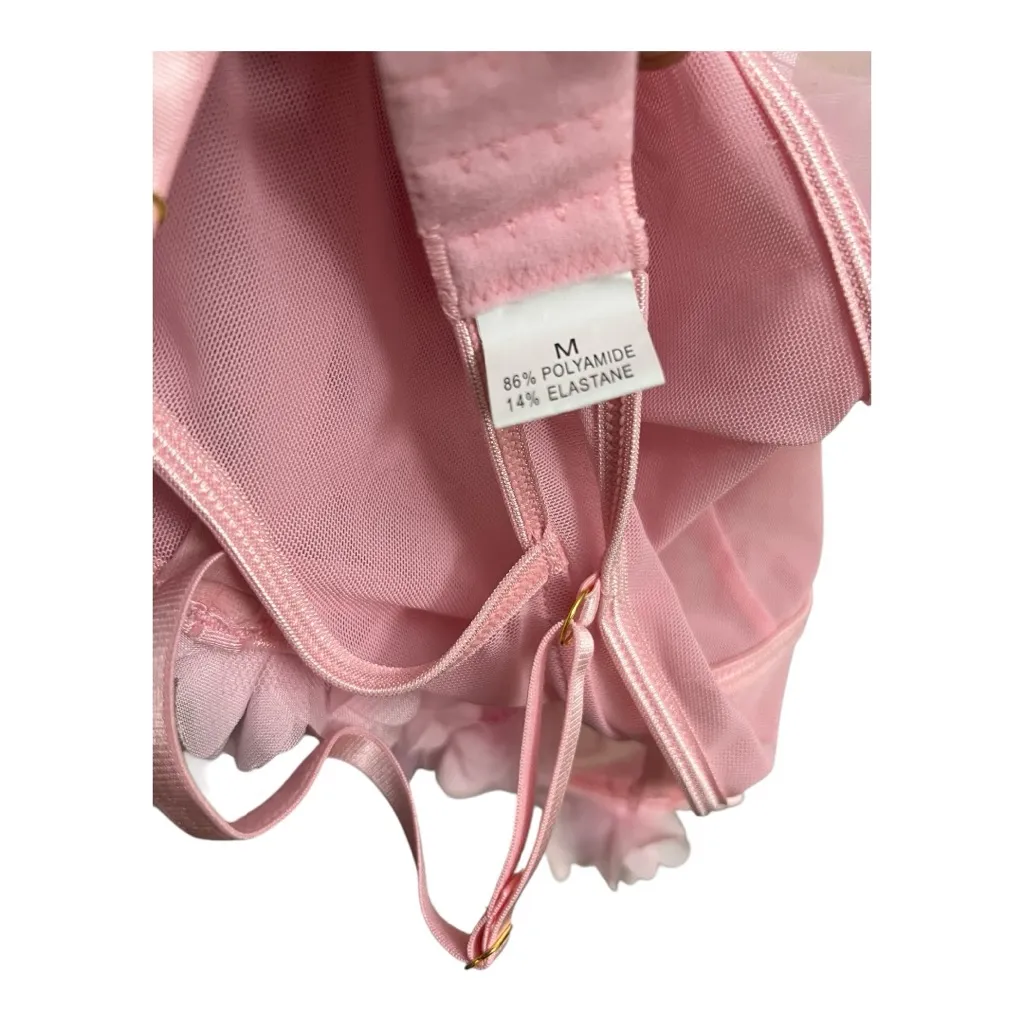 Womens Pink Sexy Bodysuit Lingerie Size M Size M - Image 5