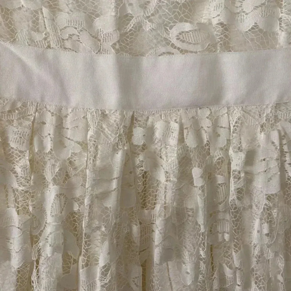 BB Dakota Retro Ivory Lace Adrift on a Cloud Fit & Flare Dress Size 6 Small - Image 2