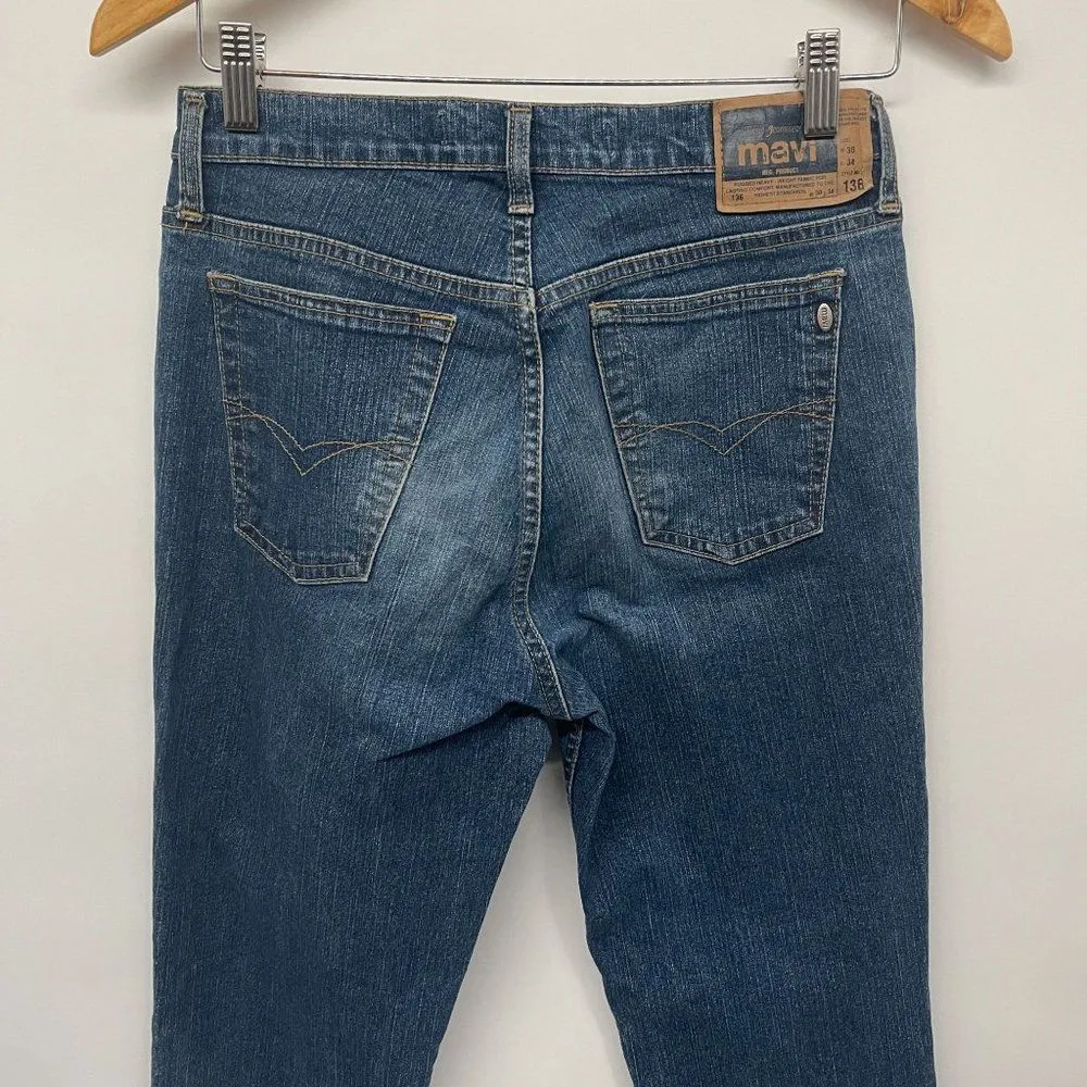 Mavi Molly Vintage 90's Flare Low Rise Button Fly Medium Wash Long Denim Jeans Size 30 - Image 75