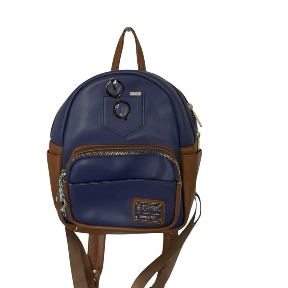 Loungefly Harry Potter Glasses Mini Backpack Navy Boxlunch Exclusive - Image 8