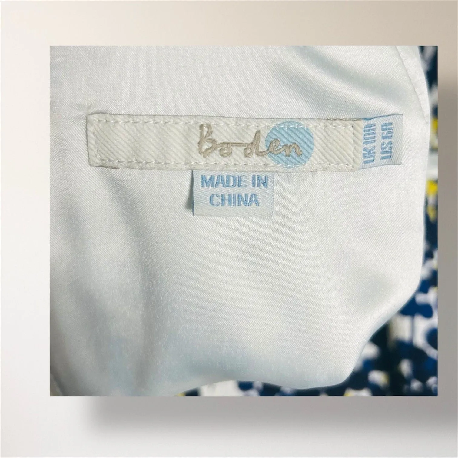 Boden Martha 6R Yellow Blue Floral Sleeveless Sheath Dress Mimosa Wisteria Party Size 6 - Image 7