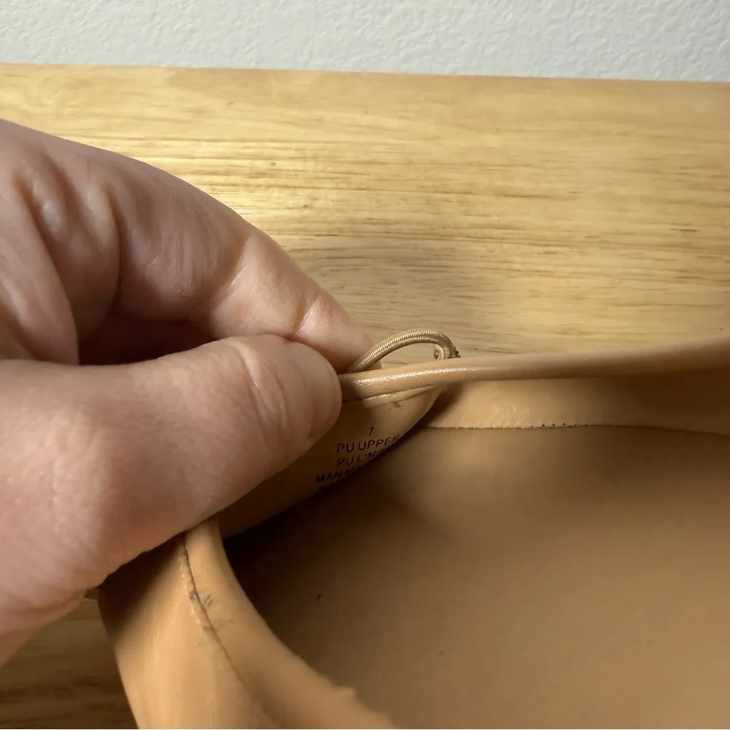 Express Women’s Square Toe Ballet Flats in Tan Size 7 - Image 5