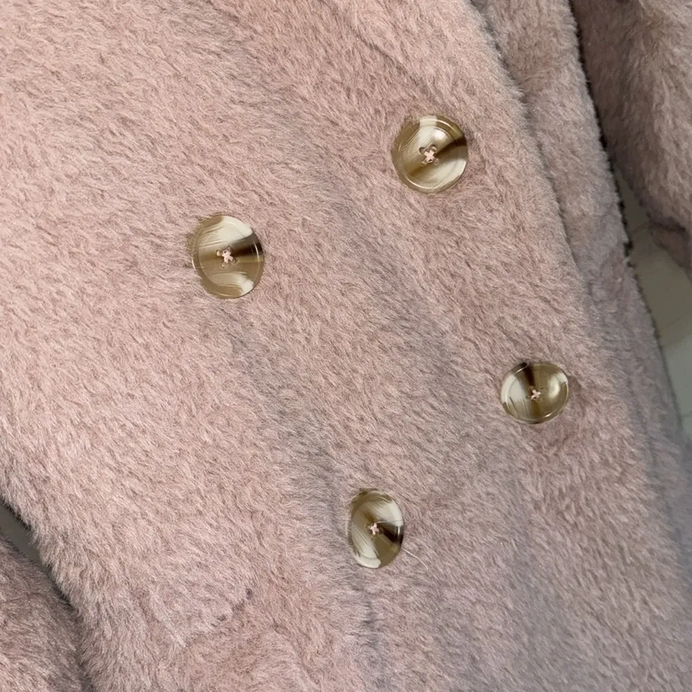 Free people coat cuff it faux fur pockets soft lined sash NEW small - Image 5