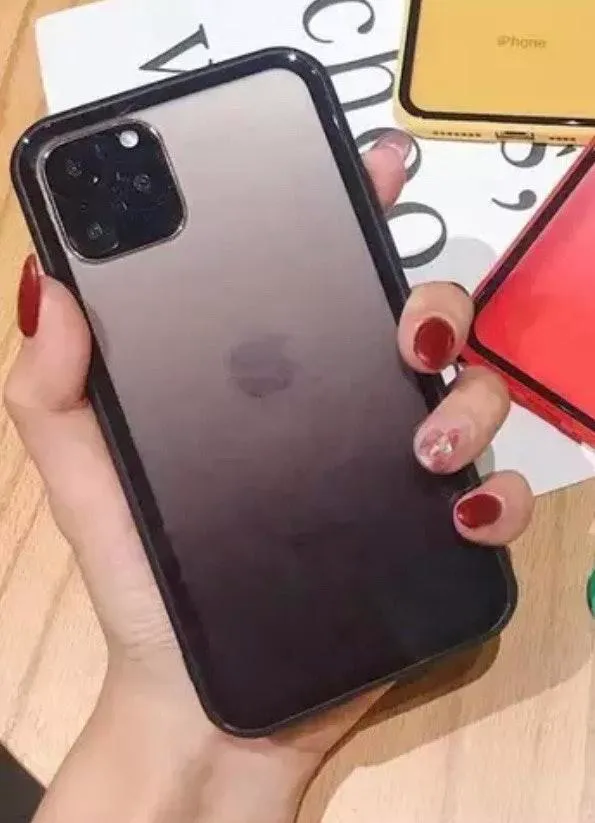 iPhone 11 Pro Max Cute New Gradient Color Bumper Shockproof Case Black - Image 3