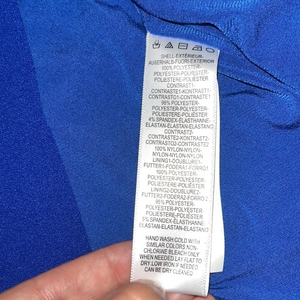 Dress the Population Arabella Floral Embellished Peplum Bodycon Electric Blue XS - Image 13