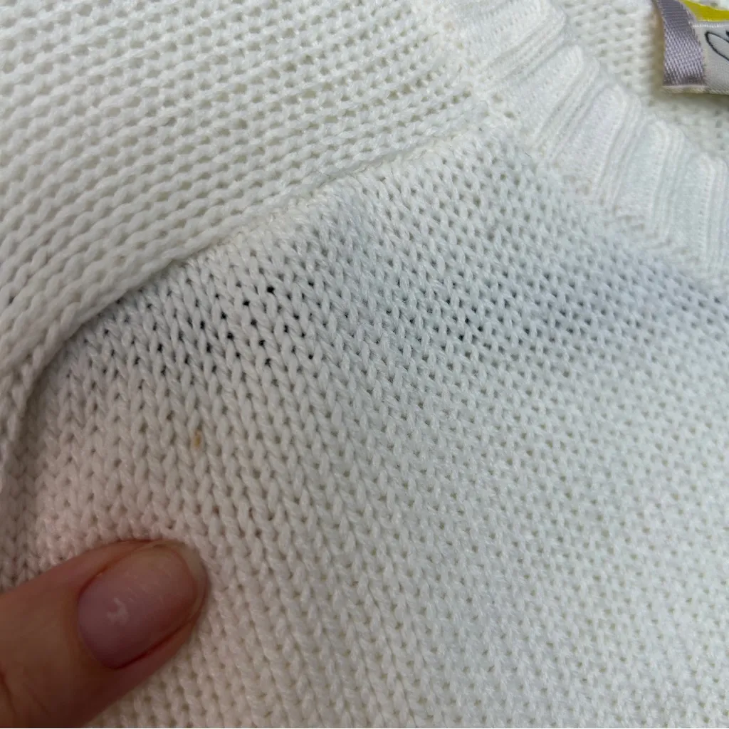 Vintage Diane Von Furstenberg Knit Crewneck Sweater in Ivory - Image 3