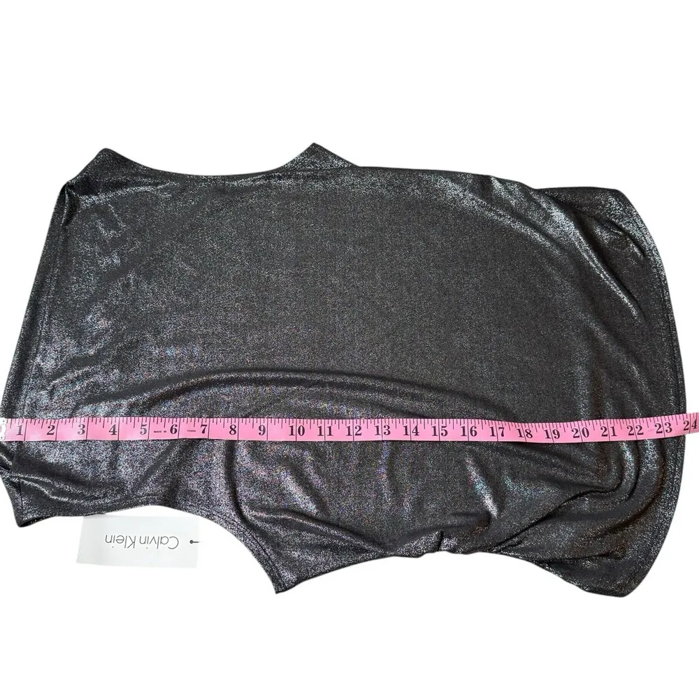 Calvin Klein Womens Black 2PC A-line Pleated Skirt Jacket Blazer Suit Set Sz 12P - Image 9