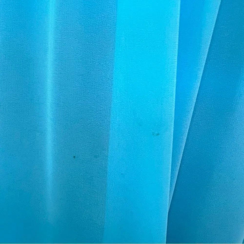 Sz 6 Azazie Light Blue Maxi Chiffon Dress with Slit - Image 14