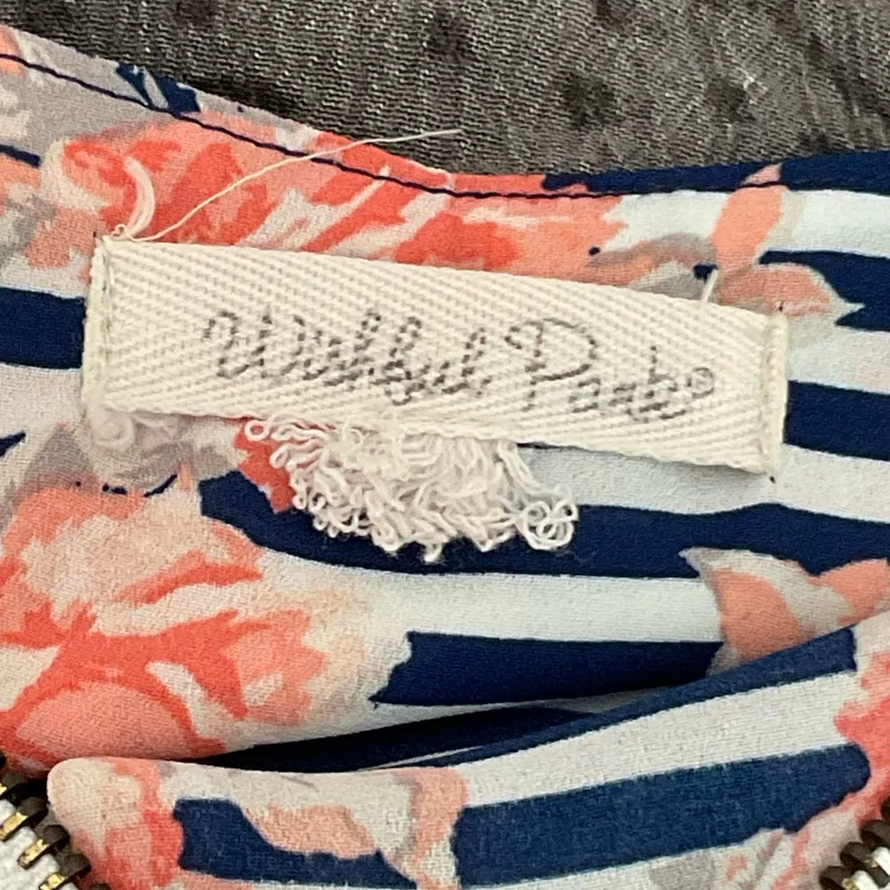 Wishful Park Striped Floral Blouse with Zipper. P2P 23 Length 25.5 SIZE XL EUC - Image 5