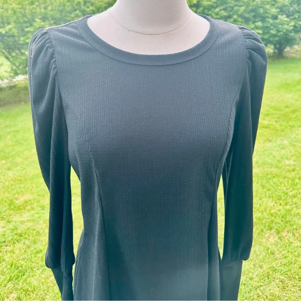 Status by Chenault Black Knit Puffed Sleeve Pullover - Image 7