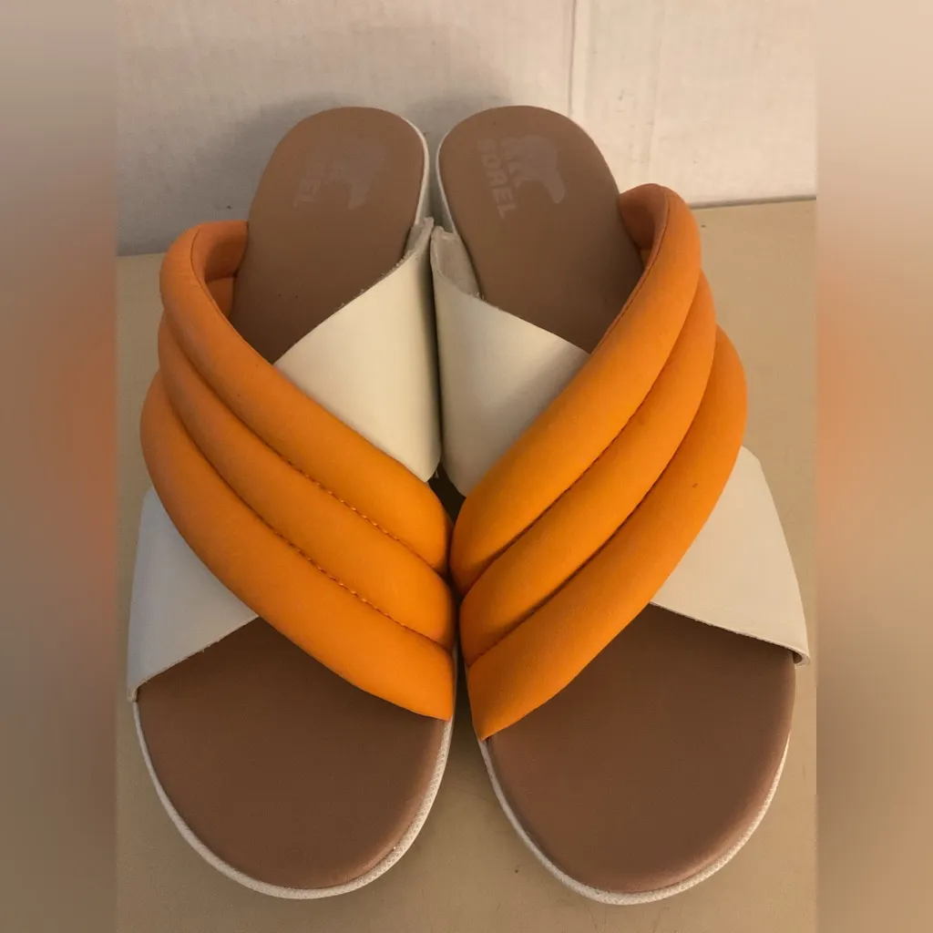 Sorel leather platform Cameron mule sandals size 12 - Image 14