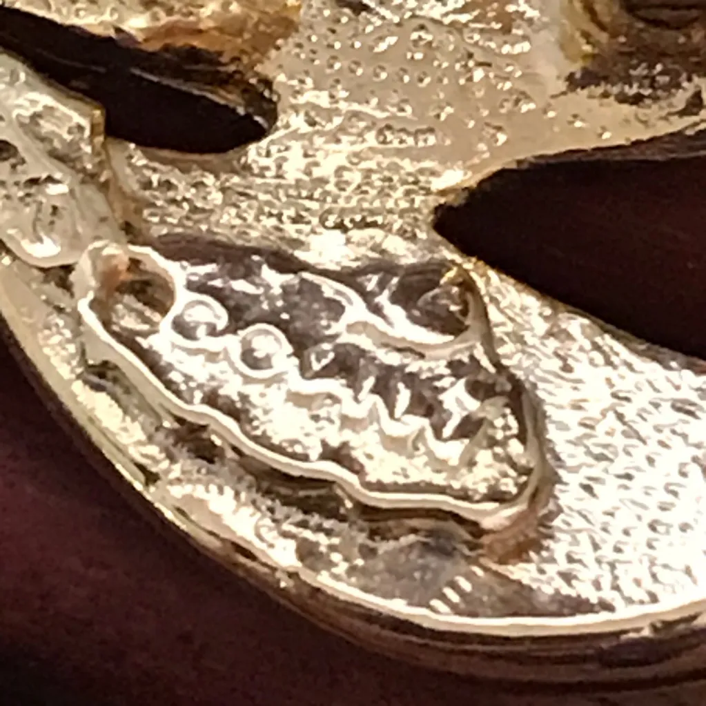 Dragonfly Enameled Gold Tone Pin Brooch Red - Image 7