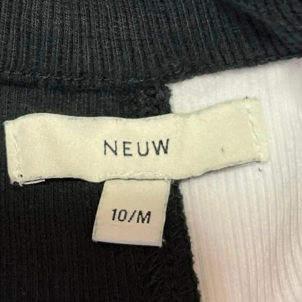 Neuw Jonesy White Black Colorblock Sleeveless Camisole Crop Sweater Tank Top M Size M - Image 4