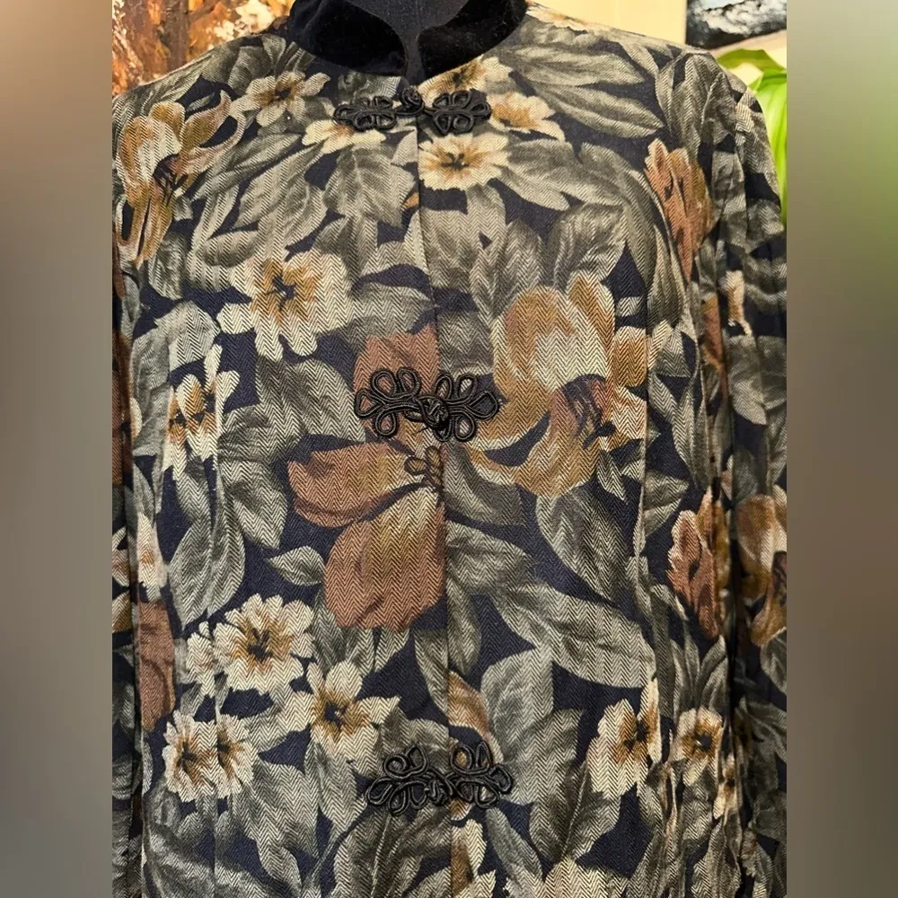 EUC  JESSICA HOWARD blazer oriental style jackets vintage tapestry style SZ 18 - Image 2