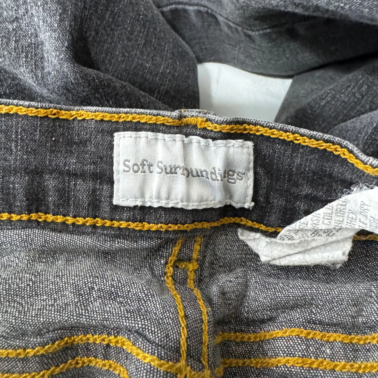 Soft Surroundings Petite Womens Grey Wash Bootcut Denim Jeans Size PS - Image 6