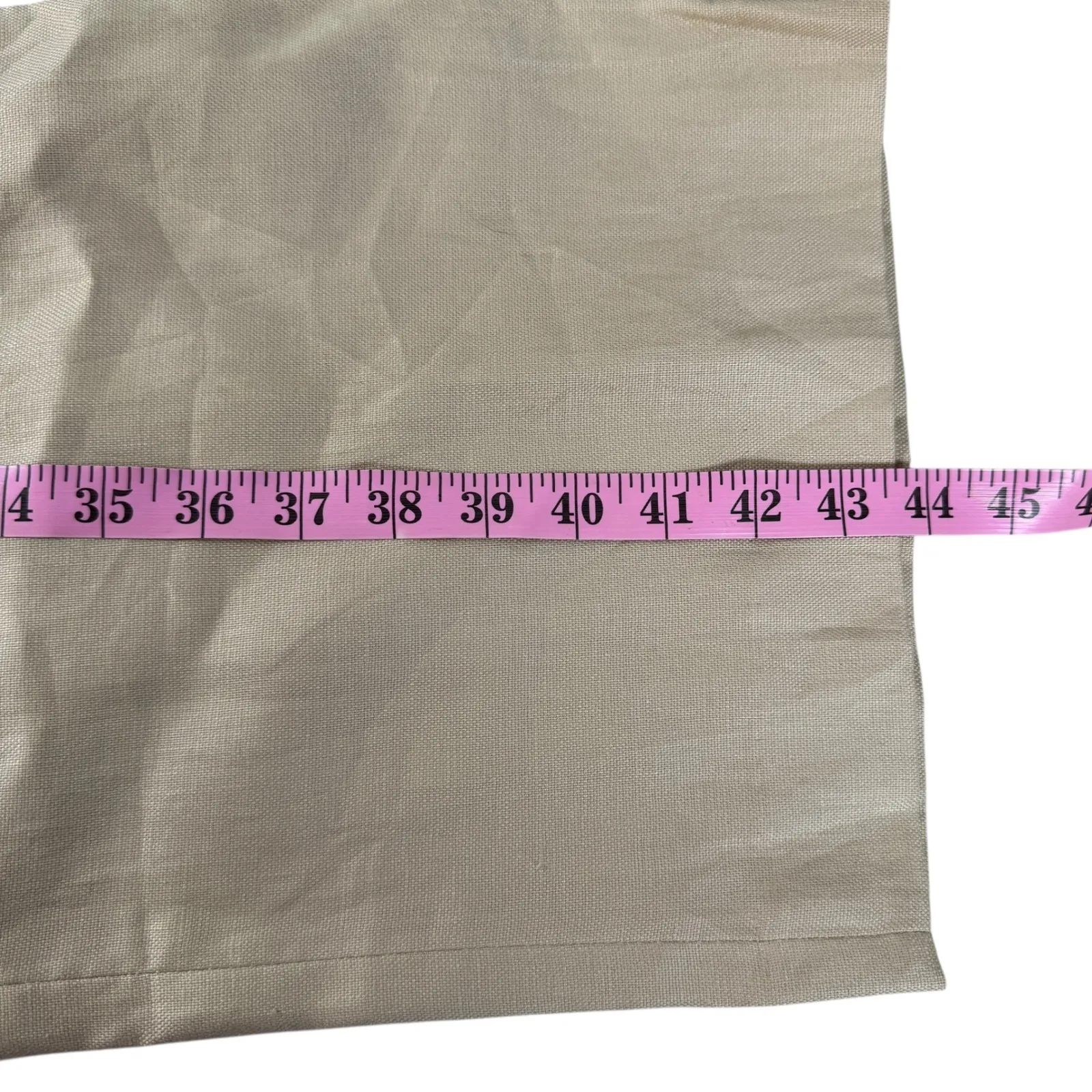 NWT Lauren Ralph Lauren 100% Linen Trousers 16W Tan Khaki Beige Pant Euro Summer - Image 6