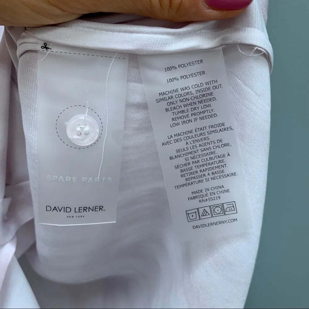 David Lerner Portman Top Button Up Shirt Tie Dye size Small - Image 10