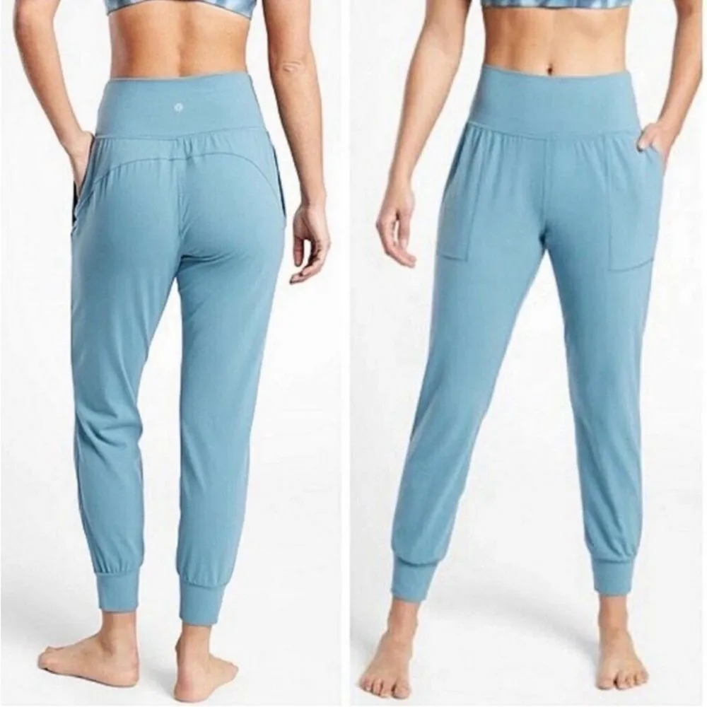 Athleta Salutation Jogger Pant in Powervita Light Blue Teal High Rise Size XS - Image 2