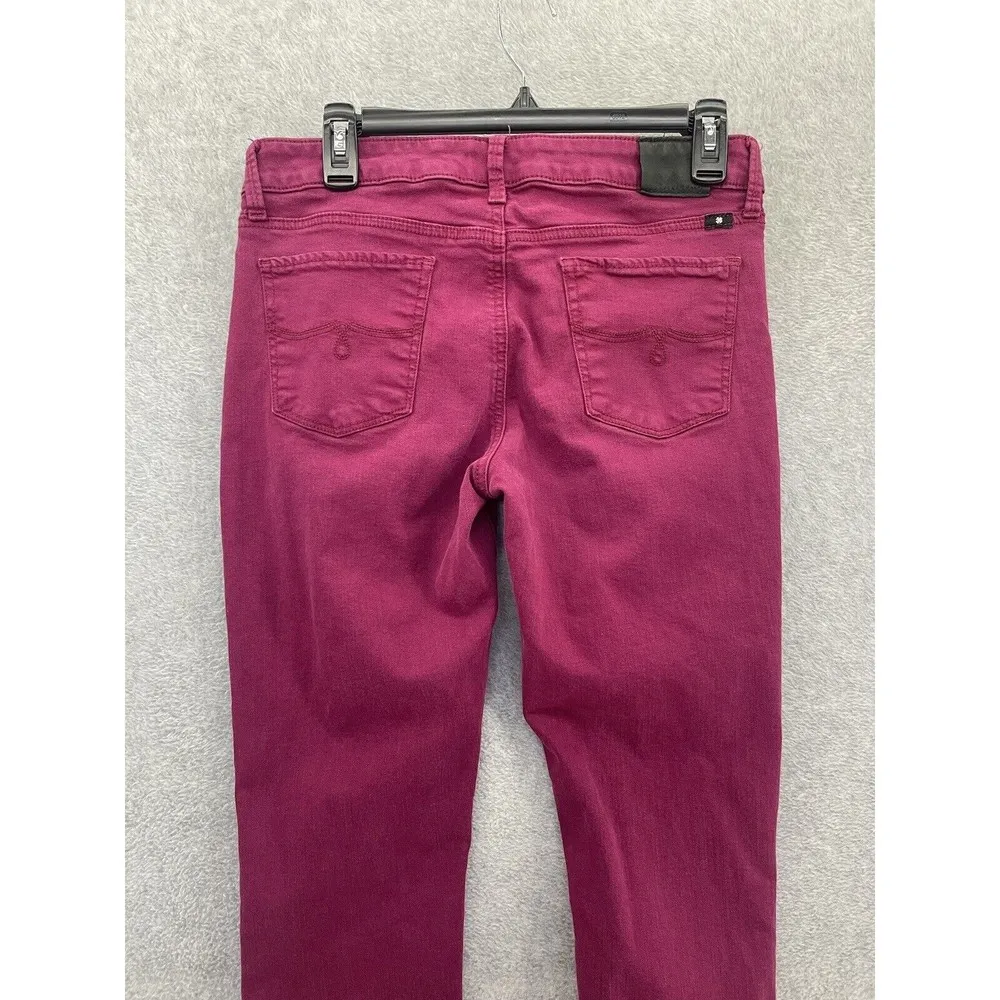 Lucky Brand Jeans Women's Solid Magenta Lolita Skinny Size 8 Cotton Blend - Image 6