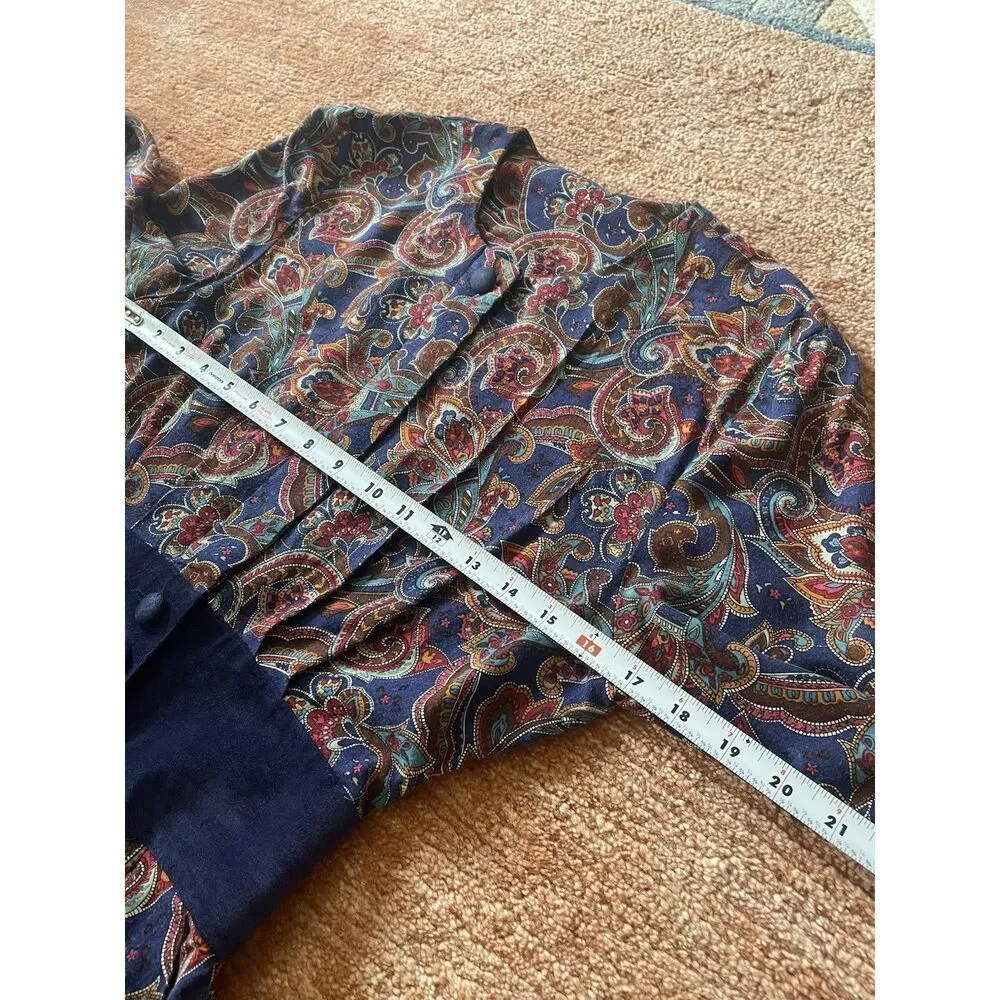 Vintage Handmade Button Up 3/4 Sleeves Stretch West With Pockets Dress M-S - Image 7