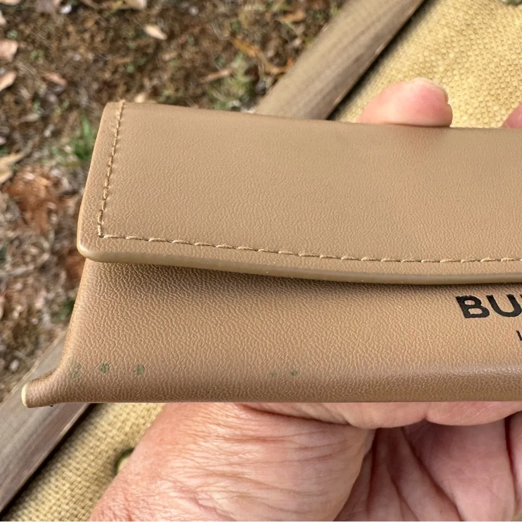 Burberry  Taupe Glasses Case with Cloth - Image 4