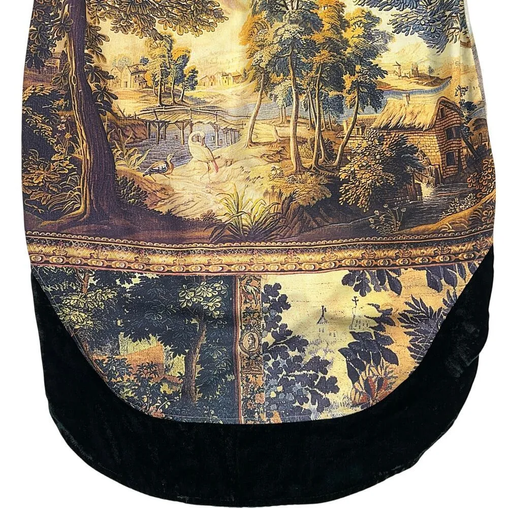 Soft Surroundings Vintage Inspired Plaid Flannel Tapestry Shirt Dress Size XS - Image 14