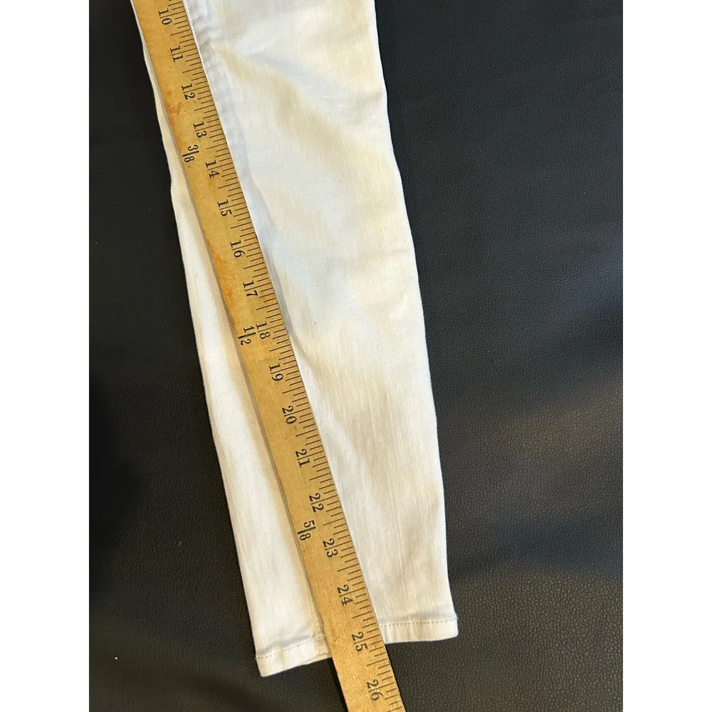 L'Agence Designer Luxury White Pant Size 23 Waist Slim Cropped Ankle - Image 3
