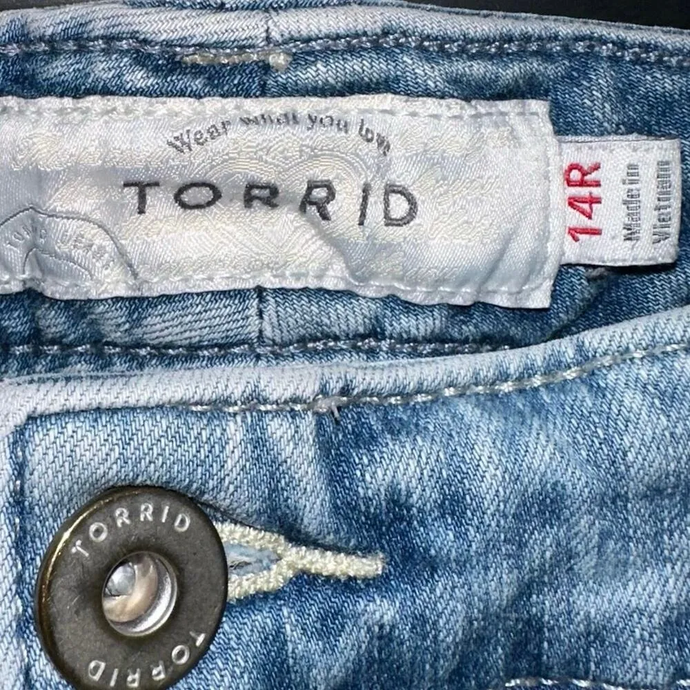 Torrid Boyfriend Distressed Lightwash Denim Jeans - Image 3