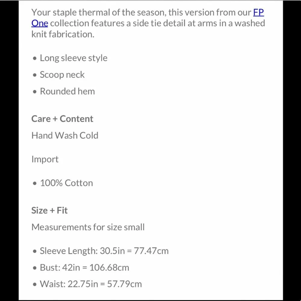 FREE PEOPLE Waffle Thermal Crew Medieval Lace Up Sleeves Pleated Shoulder XS - Image 11