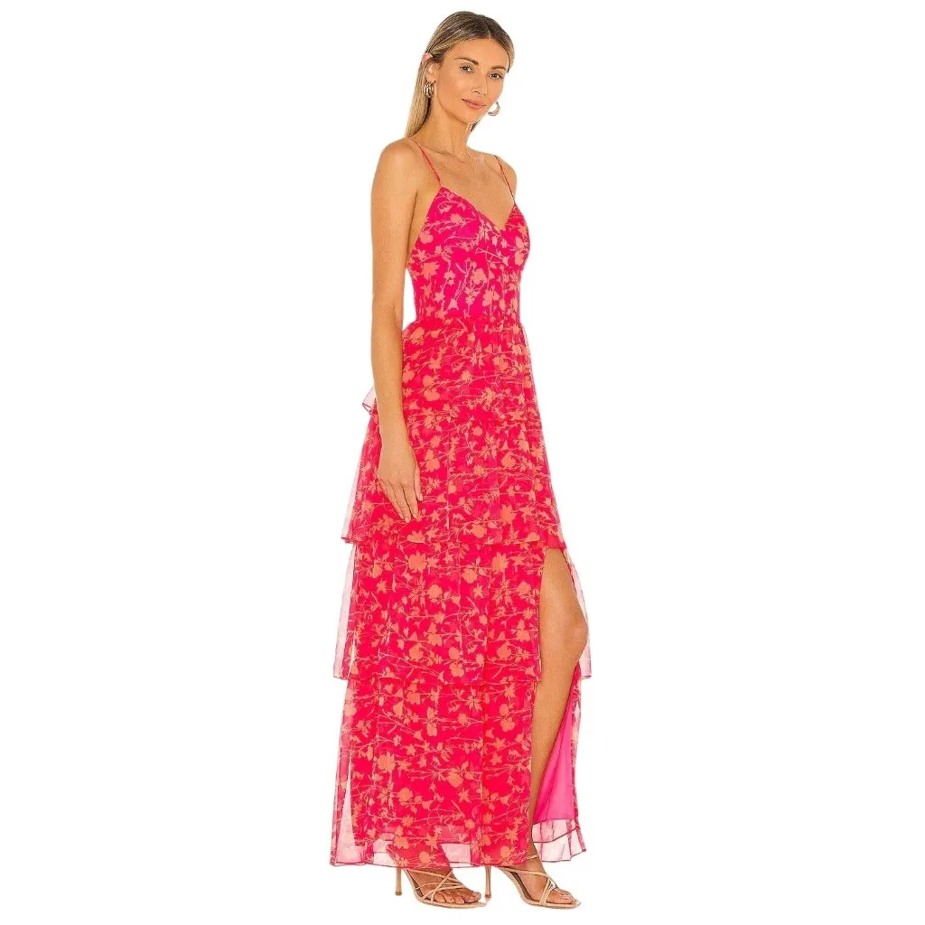 Amanda Uprichard Thaddea Maxi Dress in Brookeside Medium New Womens Gown - Image 3