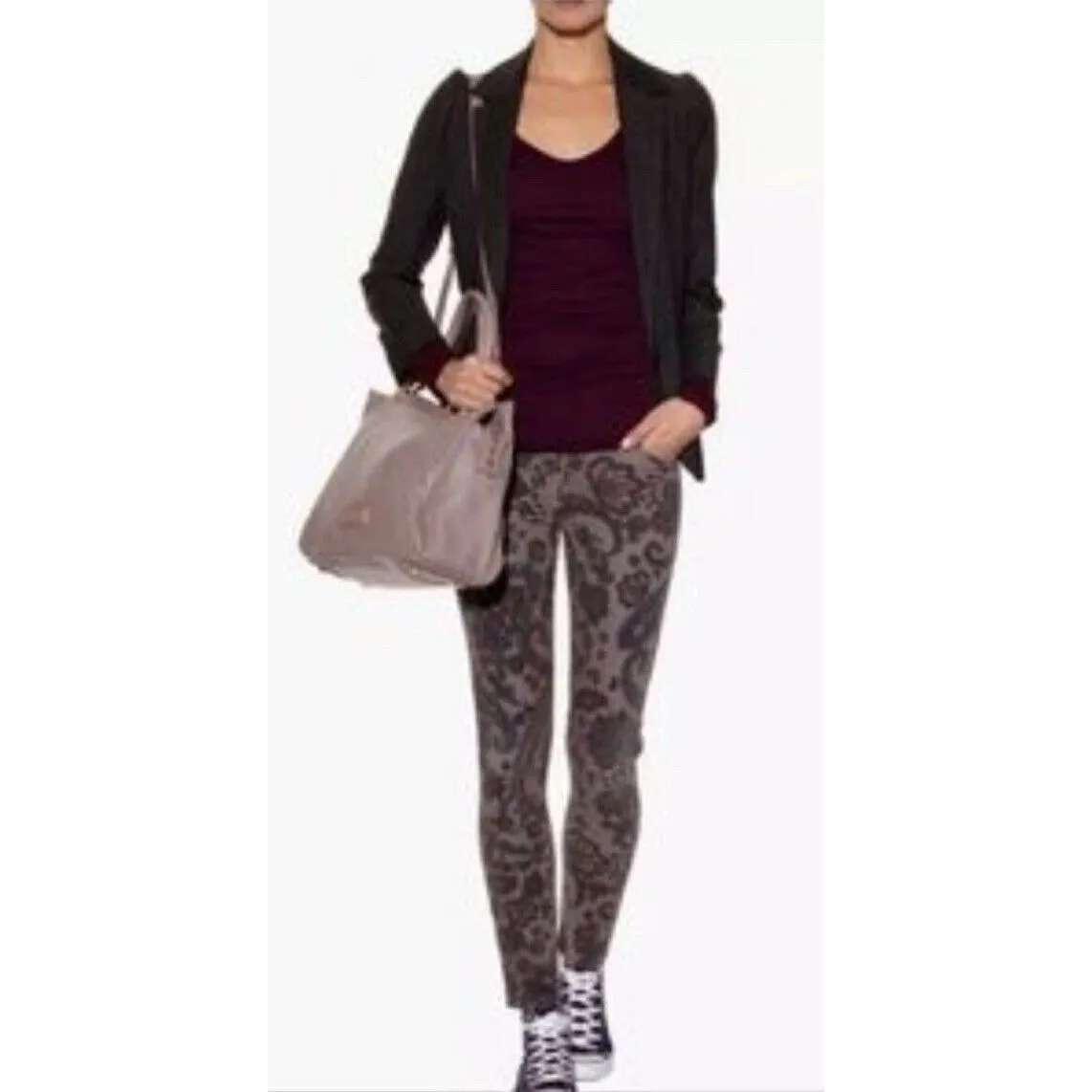 Citizens of Humanity Size 31 X 29 Thompson Paisley Gray Multi Corduroy Skinny - Image 14