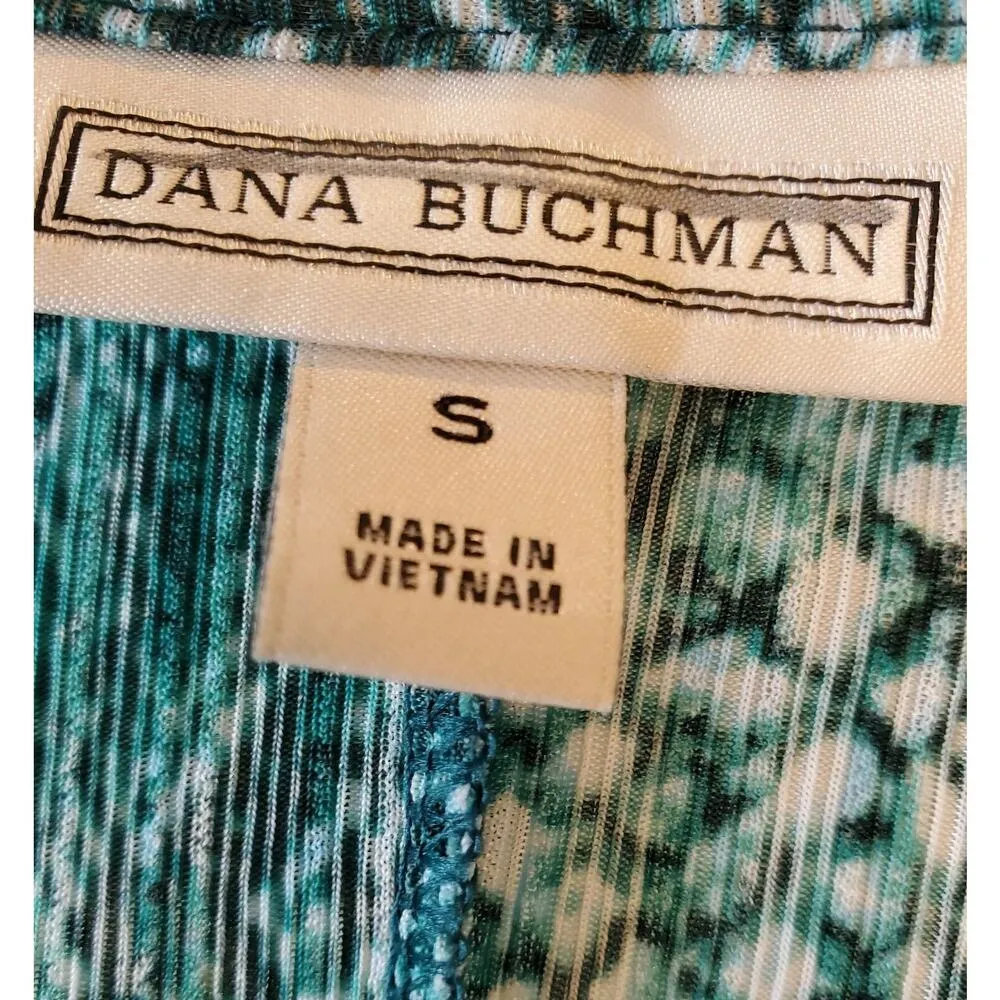 Dana Buchman Women's Green Polyester V-Neck Long Sleeve Top Blouse Size Small - Image 8