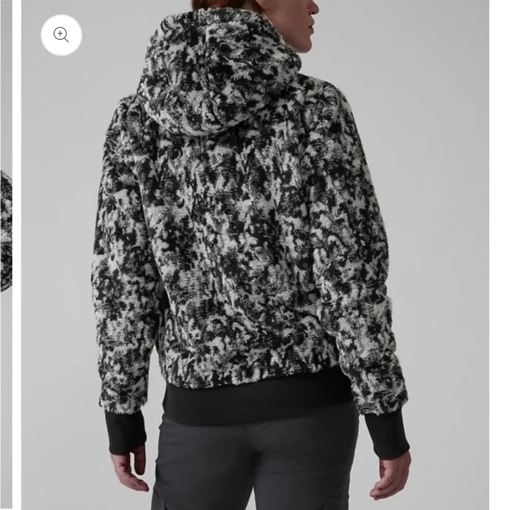 ATHLETA Tugga Sherpa Hoodie, Glacial Black- XXS - Image 2