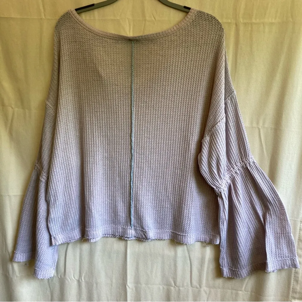 by Free People Light Purple Dahlia Bell Sleeve Top - Image 3