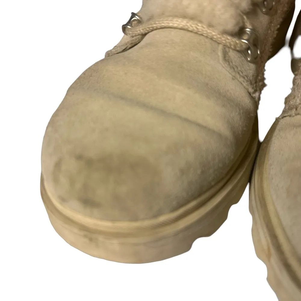 Sorel LENNOX™ Lace Cozy Booties Beige Winter Ankle Boots Biker Waterproof Size 9 - Image 8