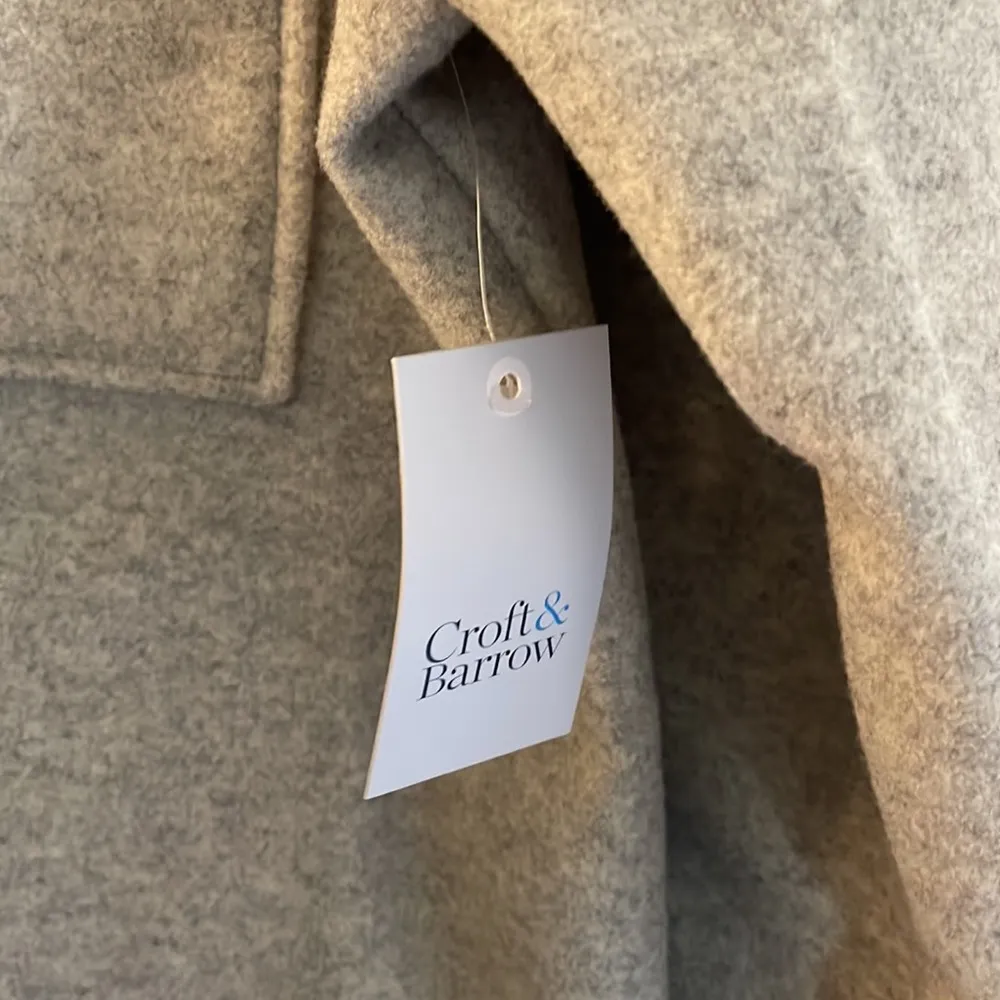 Croft & Barrow tan gray oversized jacket nwt - Image 5