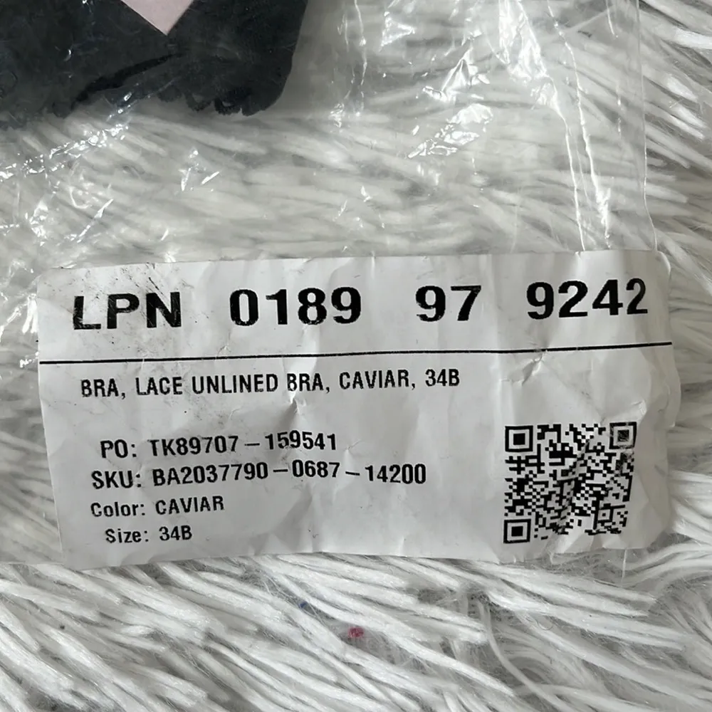 SAVAGE FENTY by Adam Selman Lacy but not Racey Unlined bra in Caviar size 34 B - Image 7