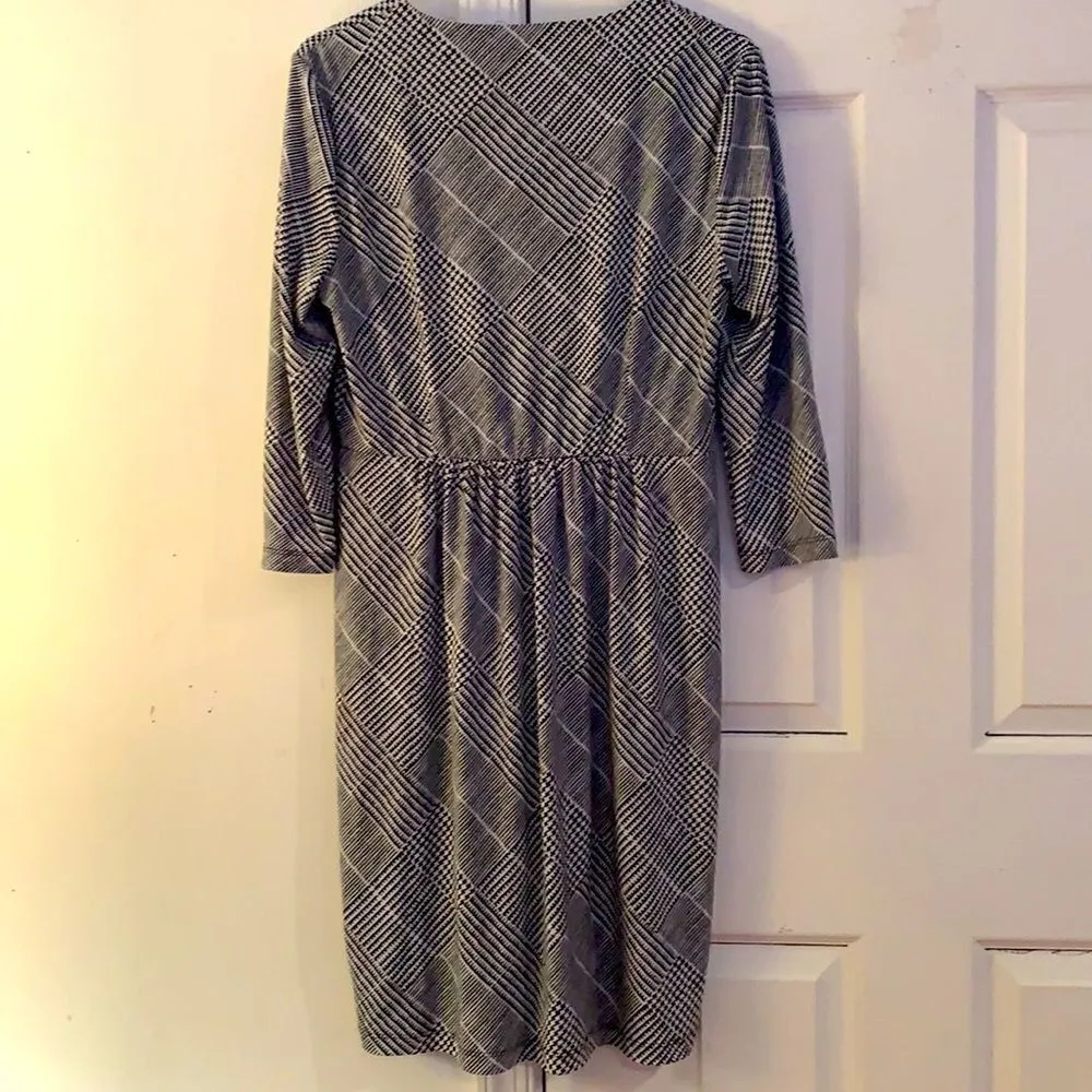 Ellen Tracy houndstooth wrap dress - Image 2