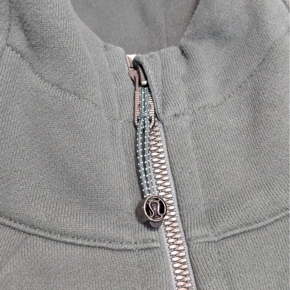 Lululemon Scuba Full-Zip Hoodie Dark Forest Olive Green Womens 10 Jacket Workout - Image 6