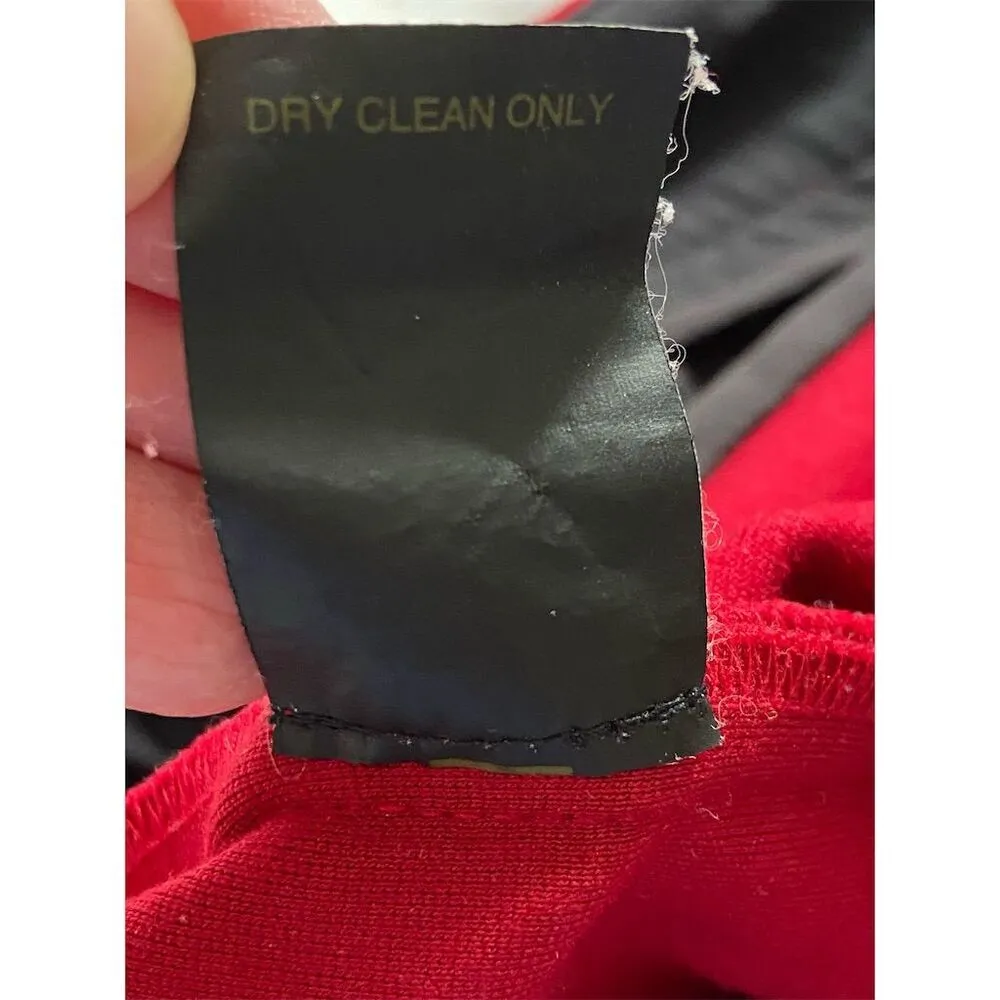 Cynthia Steffe Red Straight Pants with Black Accents Midrise Size 8 - Image 5