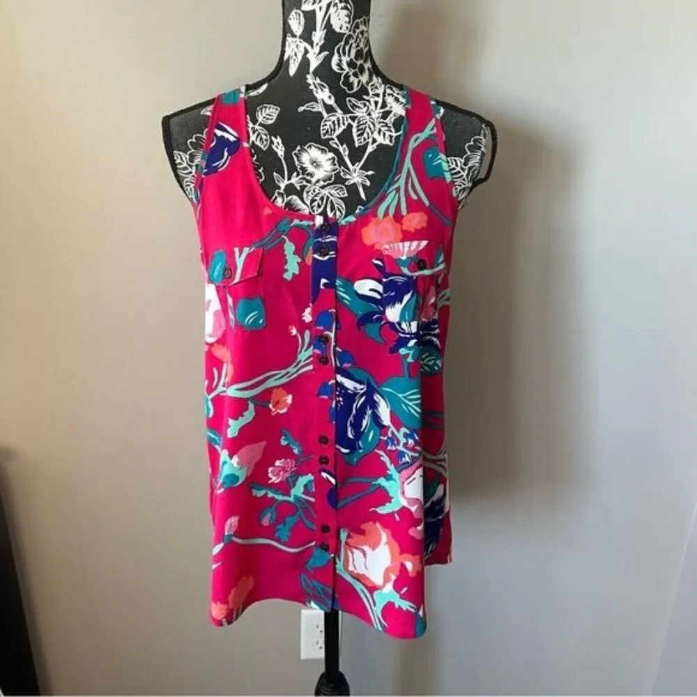 Yumi Kim Floral Tank Womens Colorful Small Shirt Top - Image 4