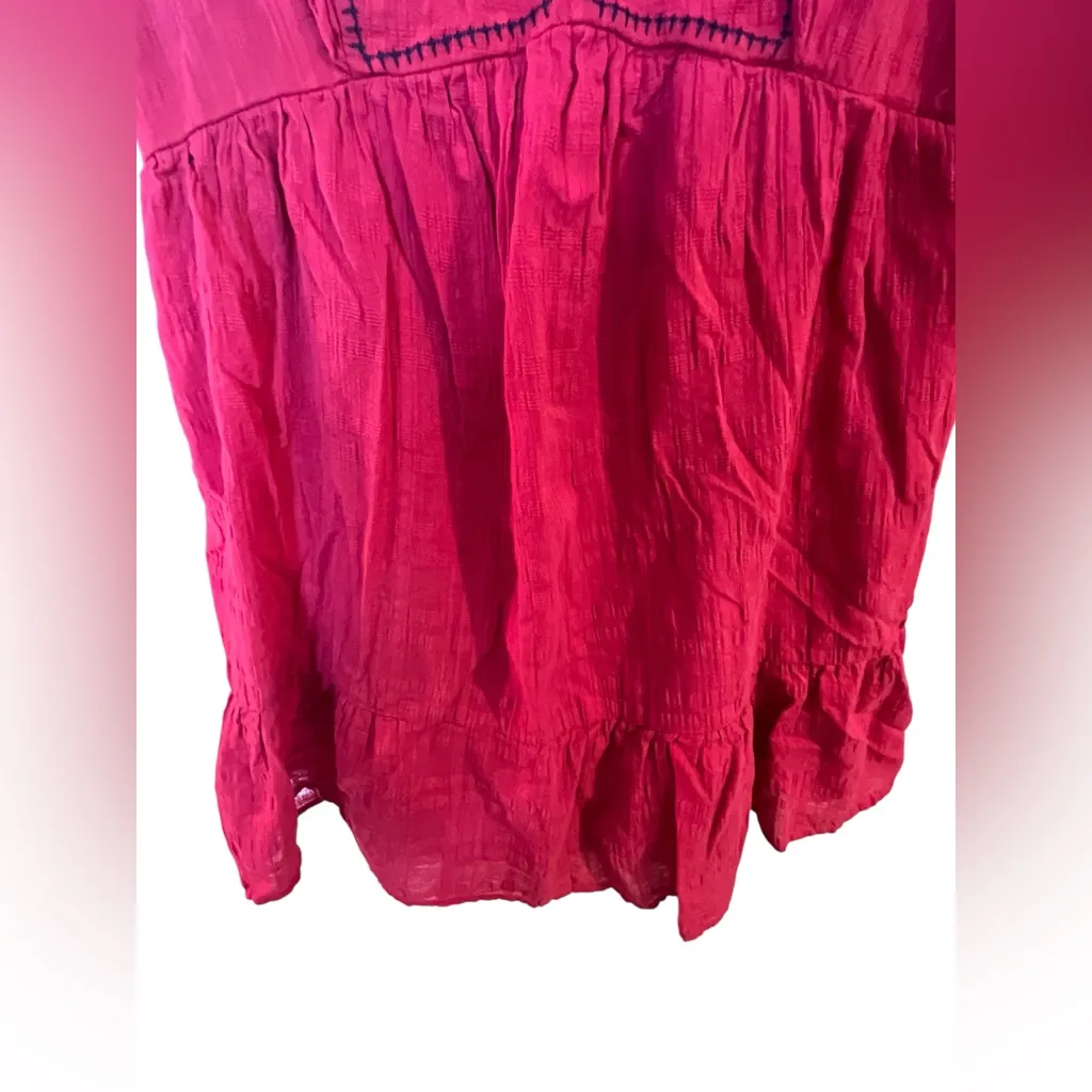 Sonoma Dusty Rose Pink embroidered boho sleeveless dress women’s size large - Image 4