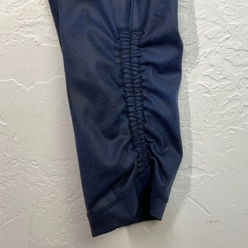 Zyia Active Distressed Blue Ankle Cinch Hi Rise 7/8 24 in Leggings 4 - Image 4