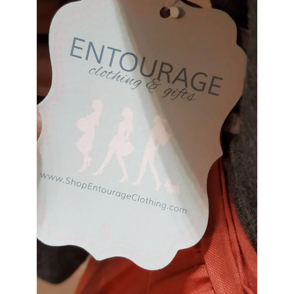 Tinley Women's Brown & Gray Rayon Round Neck Long Sleeve Knee Length Dress Small - Image 9