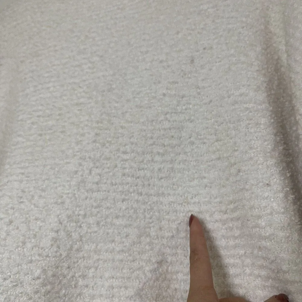 VINCE. Ivory white fuzzy Pullover lounge casual knit hoodie sweater size XS - Image 3