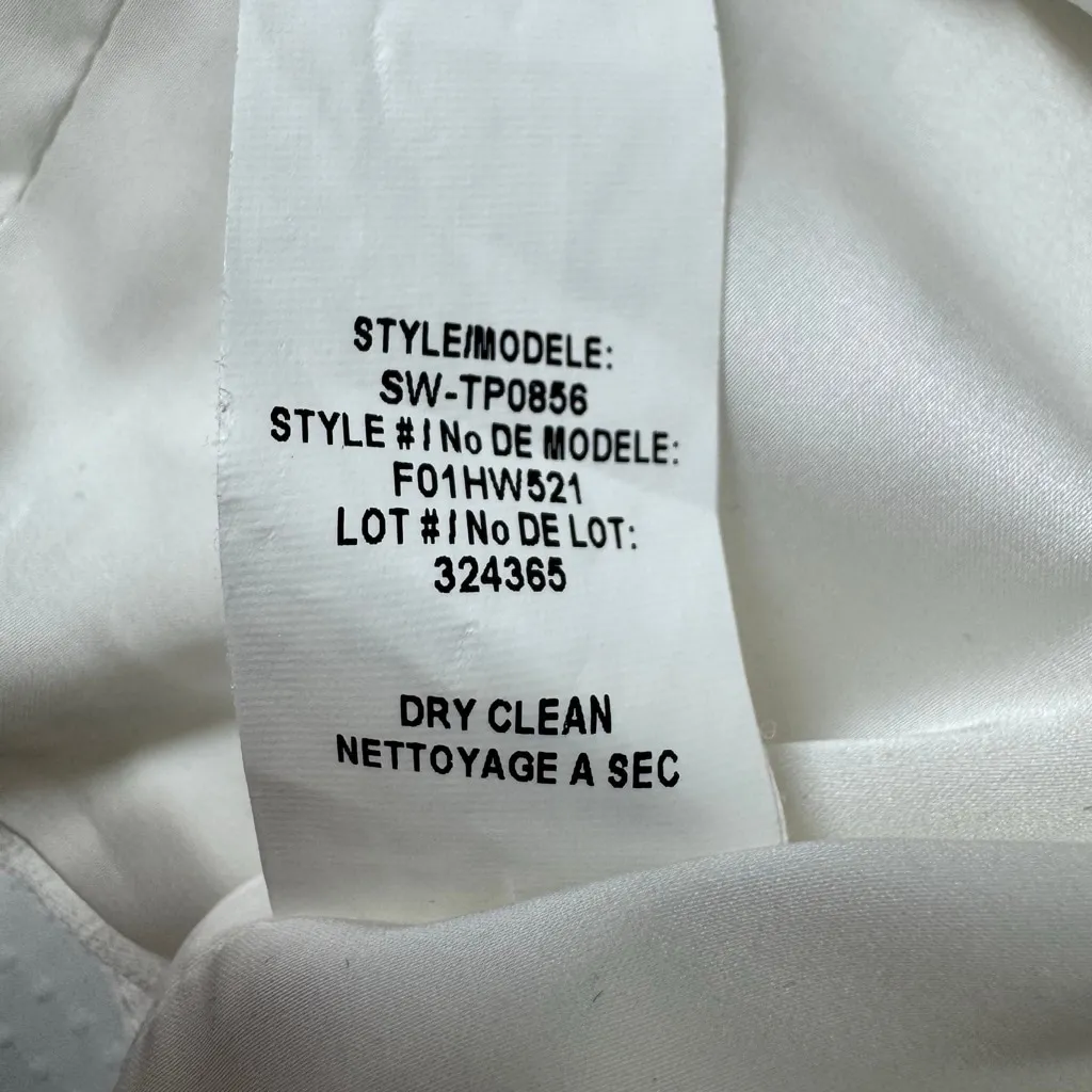 Helmut Lang Raze Drape White Tank Top XS - Image 6