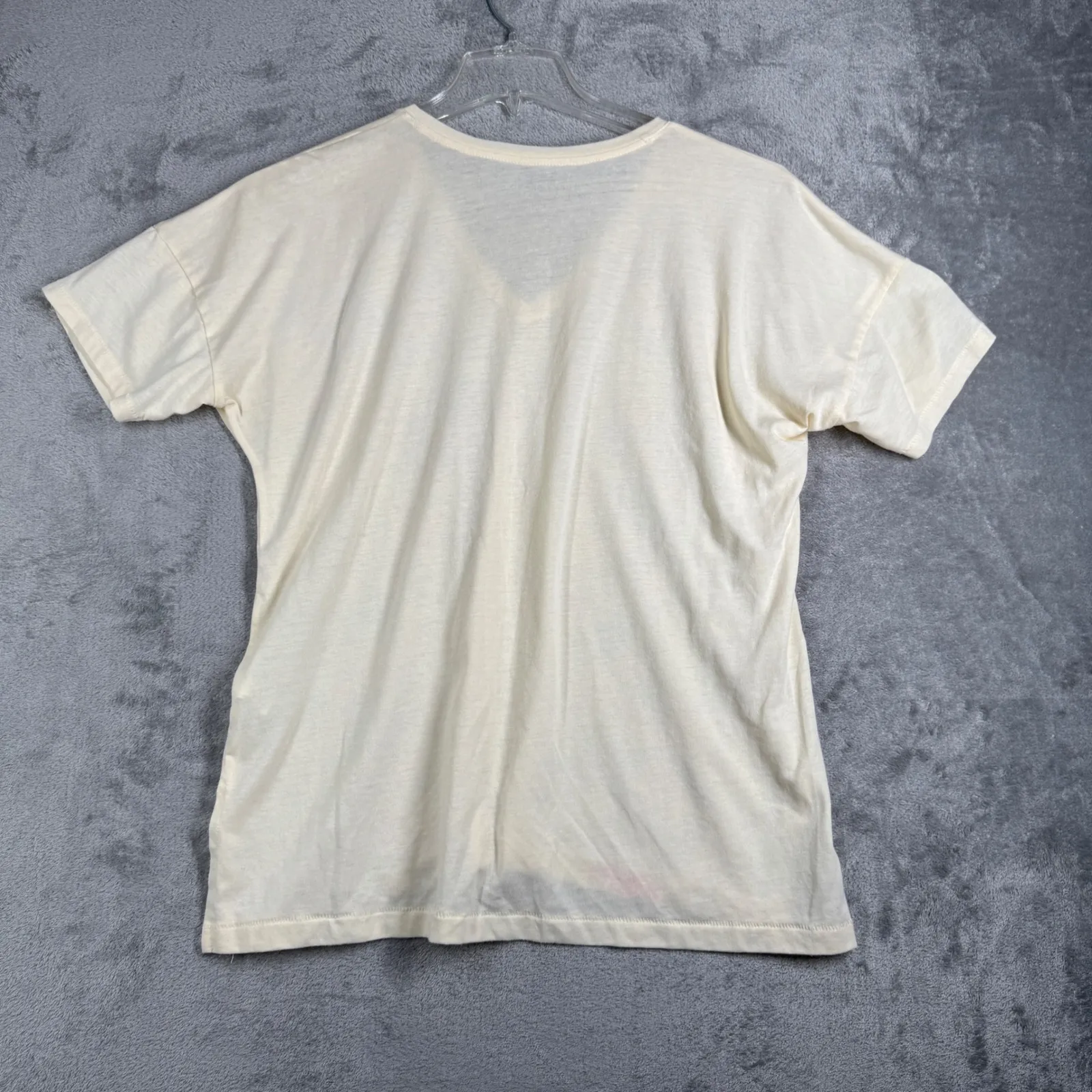 Lucky Brand Shirt Womens Large V-Neck Floral Graphic Short Sleeve Casual Tee Top - Image 3