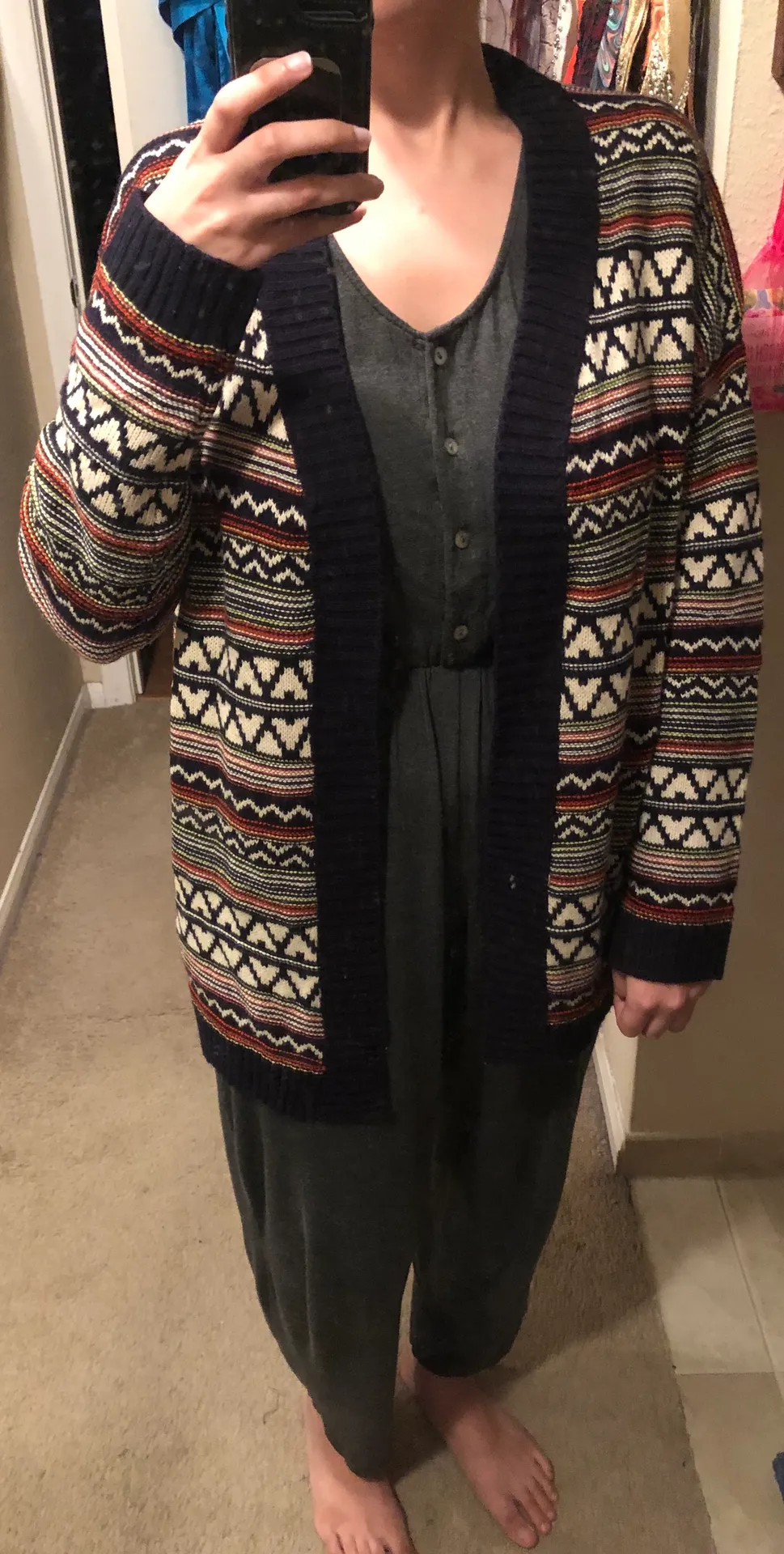 Bohemian Oversized Grandpa Cardigan S - Image 5