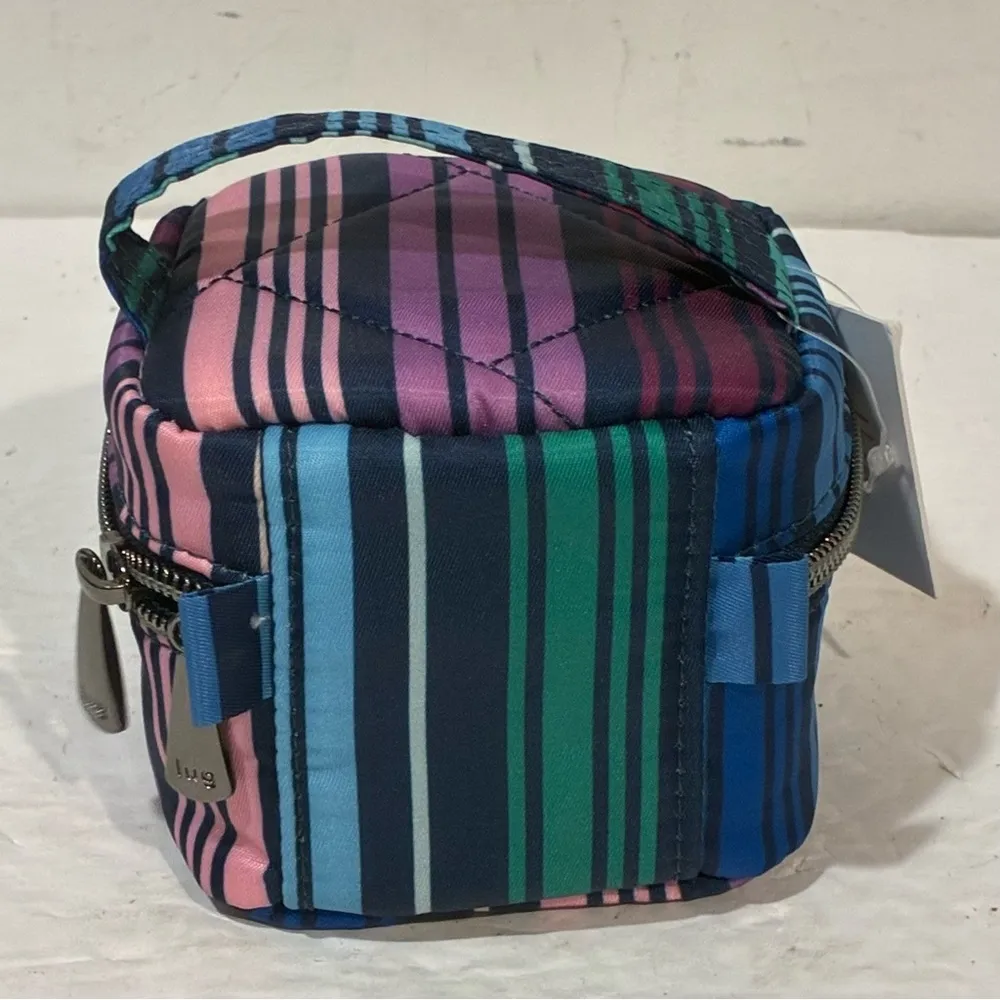 LUG Swizzle Mini Jewelry Case Love Stripe Blue Green Travel NEW - Image 4